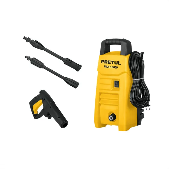 Hidrolavadora Eléctrica 1300 Psi Color Amarillo Pretul HILA-1300P
