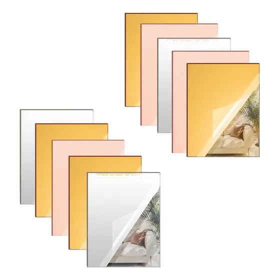 Pack 10 Unidades Acrilico Espejo Colores 30cm X 20cm X 1,5mm