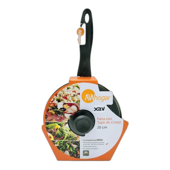 Paila Olla Con Asa Teflon Aluminio 20cm Lts Alumware 7948