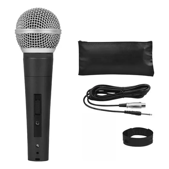 Microfono Dinámico Profesional Karaoke Con Cable 3m-xlr