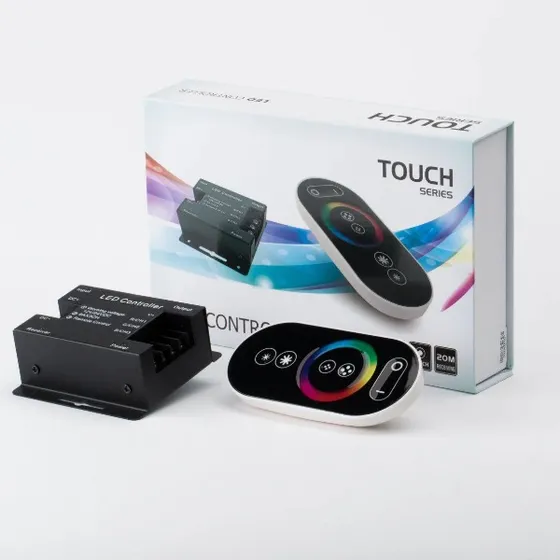 Controladora + Controle Rgb Touch P/ Refletor Piscina Fita
