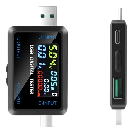 Medidor Tester Digital Usb De Voltaje Corriente Y Capacidad