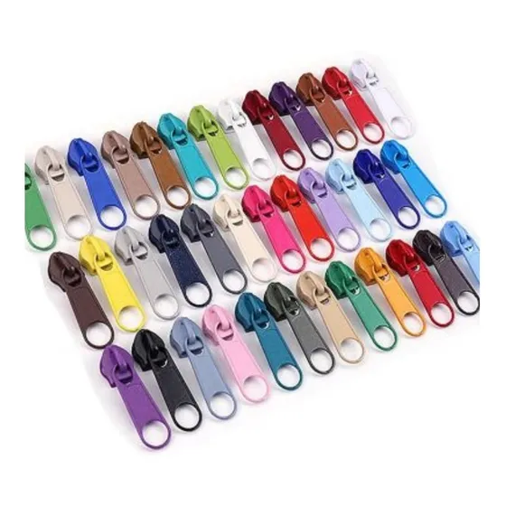 50 Uni Cursores Coloridos N°5 Zíper Nylon Para Artesanato
