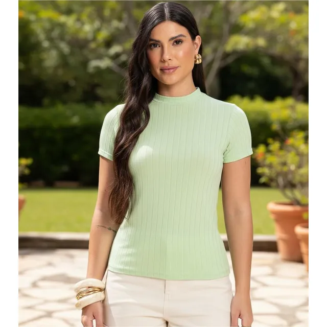 Blusa Feminina Em Malha Delicate Infinita Cor Verde