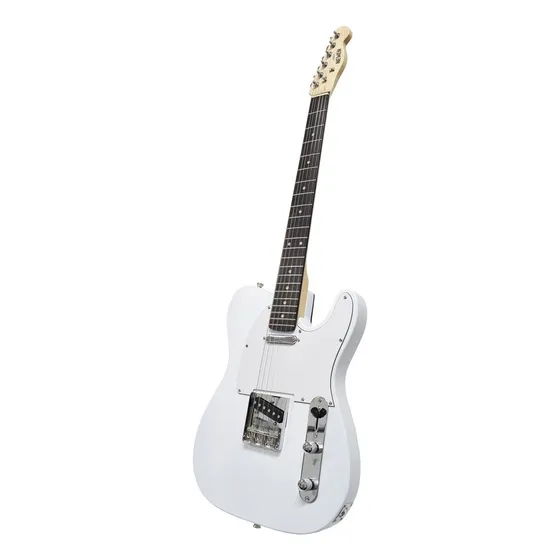 Guitarra eléctrica Onas TL telecaster de lenga white laca con diapasón de palo de rosa
