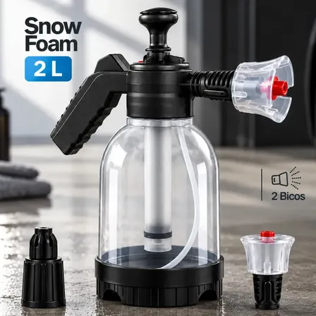 Snow Foam Canhão de Espuma Pulverizador de Alta Pressão 2 Litros Para Lavadoras Limpeza Eficiente Aplicador Manual Borrifador Com Engate Rápido E bicos ajustáveis