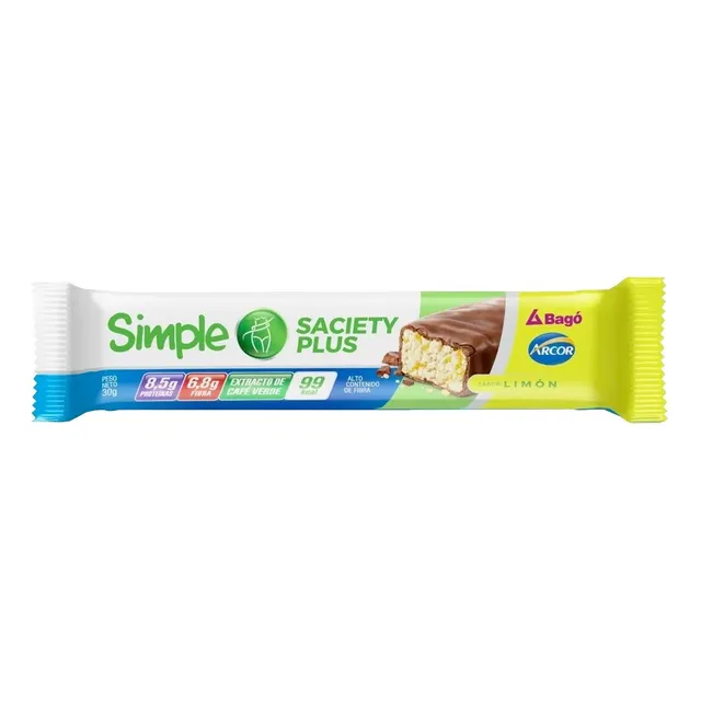 Simple Saciety Plus Barras Protéicas Aporte De Saciedad 16u