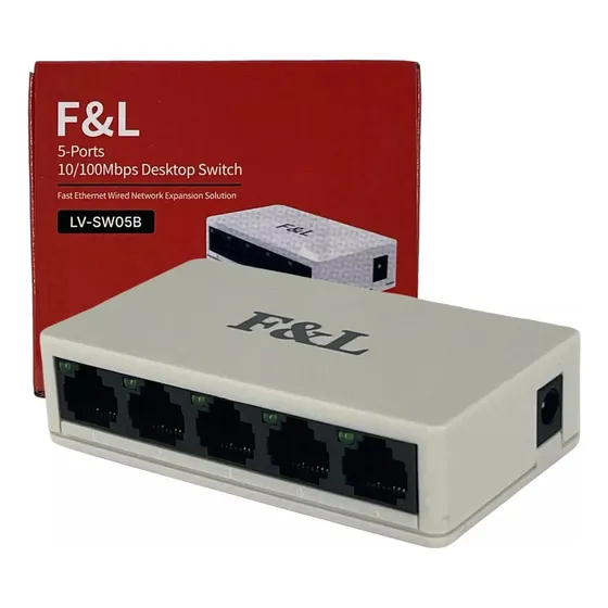 Switch 5 Portas Mini Hub  Para Internet 10/100 Lan Rede Rj45