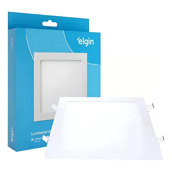 Luminária Led Quadrada De Embutir 24w 6500k Elgin Estrutura Branco 127/220V