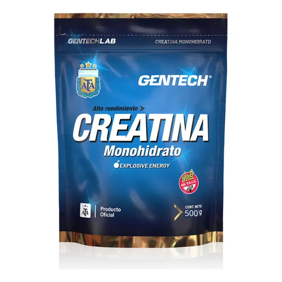 Creatina Monohidrato En Polvo Gentech - 500g Neutro