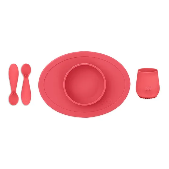 Set Bowl Cucharas Vaso Ezpz Mis Primeros Alimentos Silicón