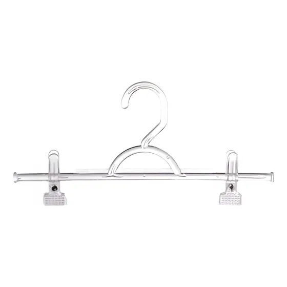 20 Cabides Saia Acrílico Transparente Com Presilhas 1° Linha