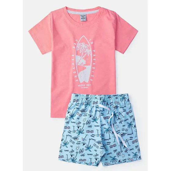Conjunto Infantil Masculino Another Day Coral 68 - Torrox