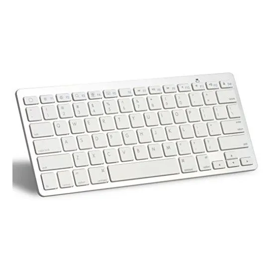 Omoton Teclado Ultra Delgado De Bluetooth Compatible Con 201