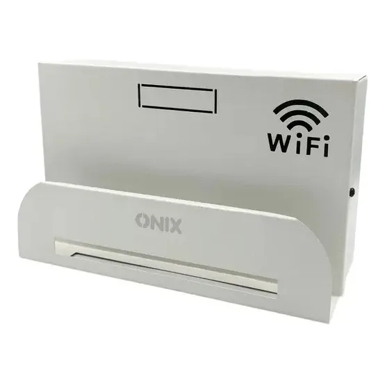 Caixa Organizadora P/ Roteadores Moden Onix Solution Suporte Cor Branco