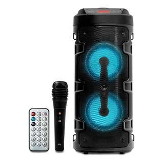 Caixa De Som Bluetooth E Usb Com Microfone E Controle Preta Caixa De Som Bluetooth E Usb Com Microfone E Controle Preta