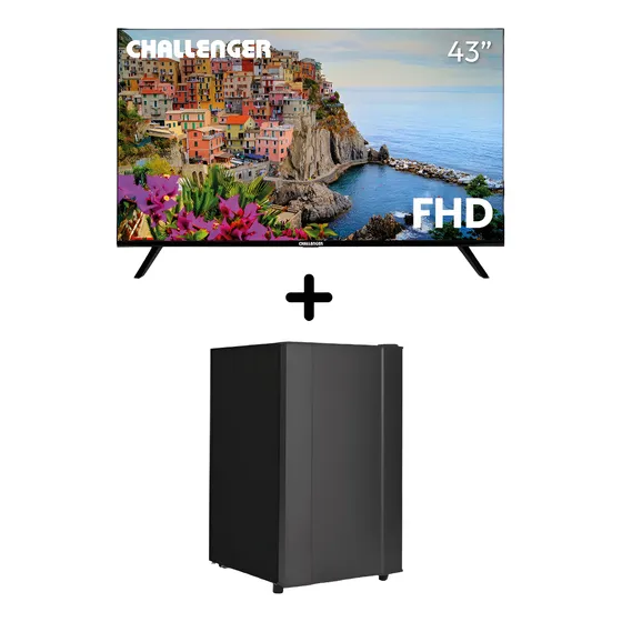 Televisor 43 Pulgadas Smart Google + Minibar Cr 121 Litros
