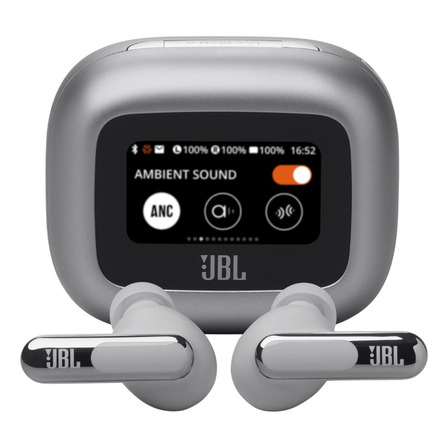 Fone De Ouvido Bluetooth Sem Fio Live Beam Jbl - Prata Fone De Ouvido Bluetooth Sem Fio Live Beam Jbl - Prata