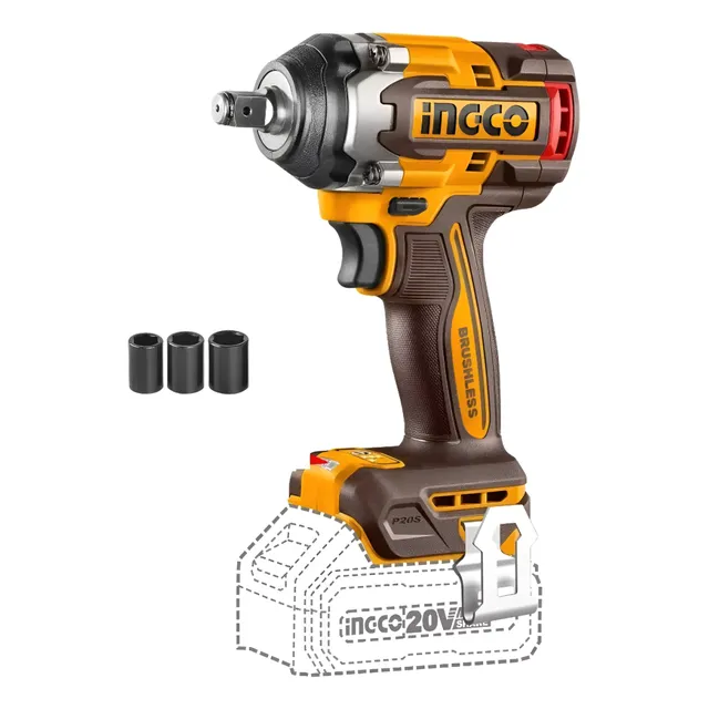 Llave De Impacto A Bateria 500nm 20v P20s Ciwli20501 - Smf Color Amarillo Frecuencia 50 60