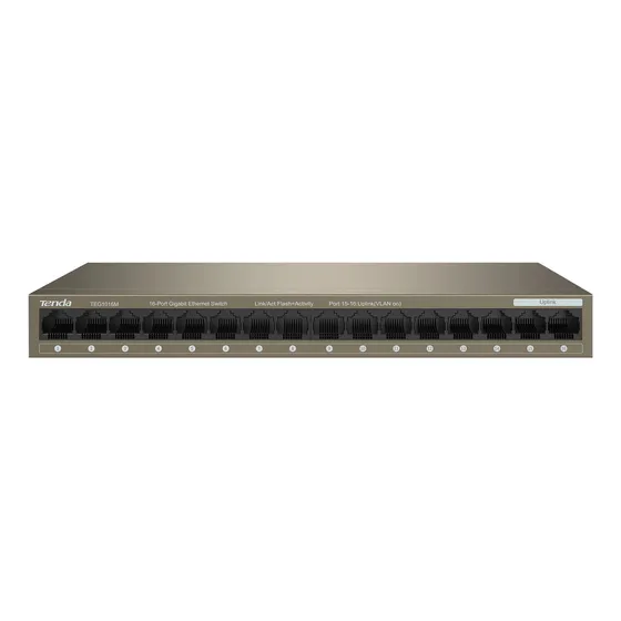 SWITCH 16 PORTAS GIGA 100/1000 TENDA TEG1016M