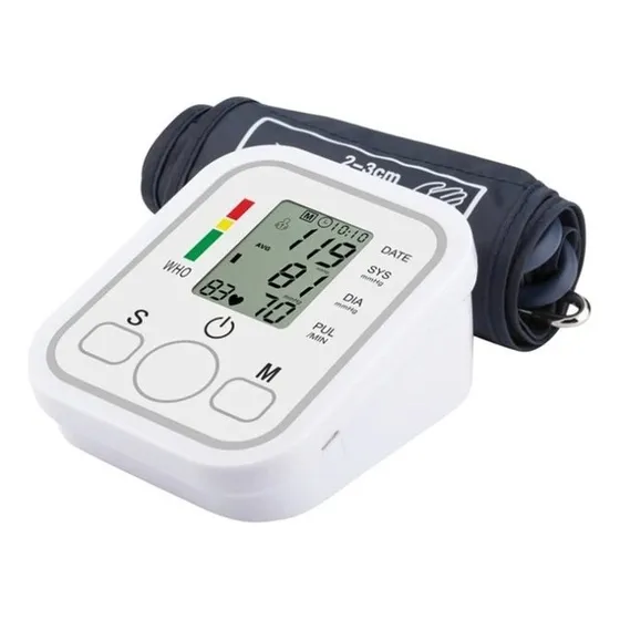 Dispositivo de medición de presión de brazo eléctrico USB, color blanco