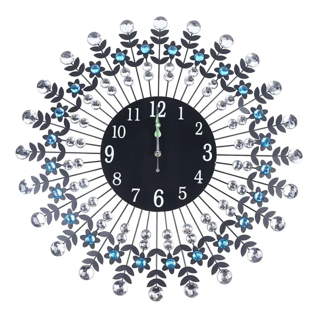 Dyrabrest Reloj Pared Cristal Redondo 23.6  Negro Movimiento