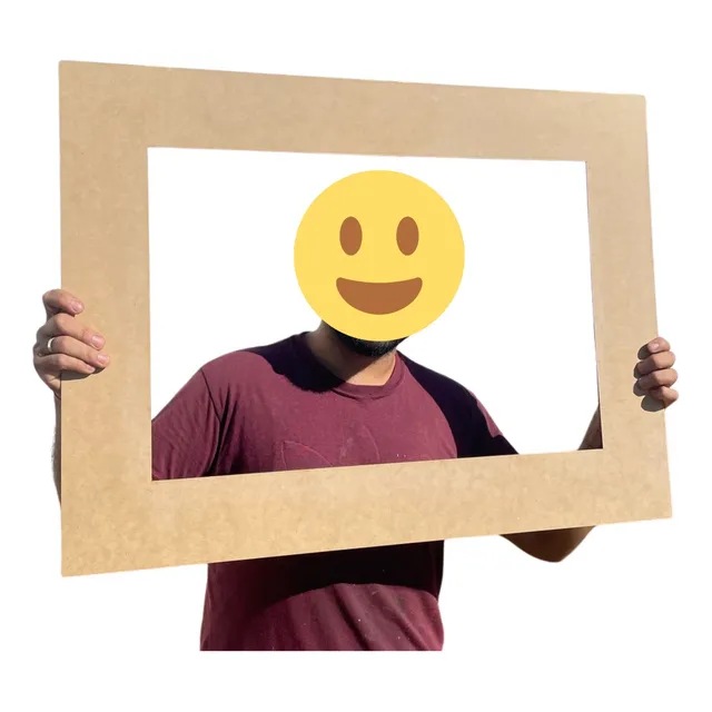 Marco Recto 80x60 Selfie Fibrofacil Mdf 3mm P/ Pintar Candy