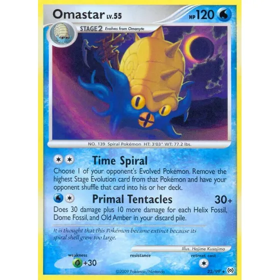Cartas Pokemon Platinum Arceus Omastar 23/99