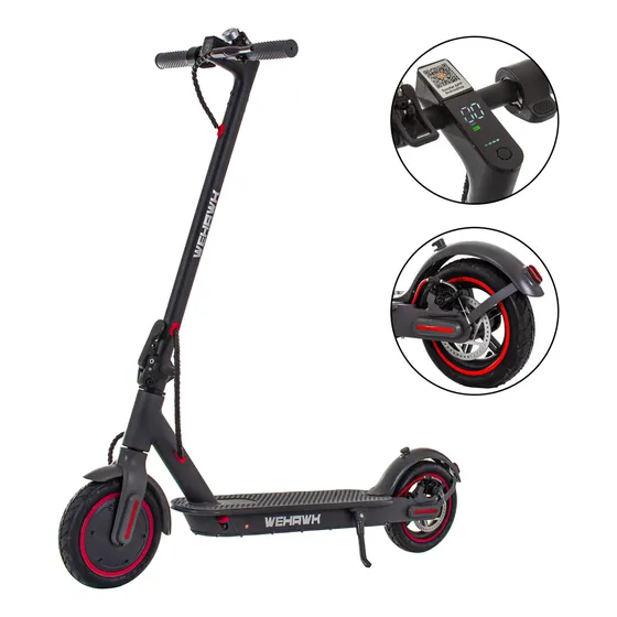 Patinete Elétrico 350w Dobrável Bivolt Wehawk SSM 36v Até 120kg Cor Vermelho