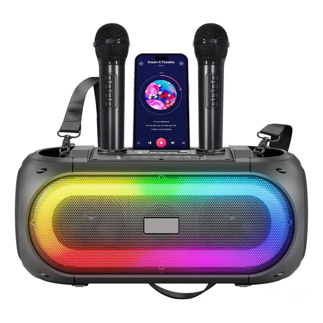 Amplificado Audio Subwoofer Bocina Microfono Bluetooth Bafle