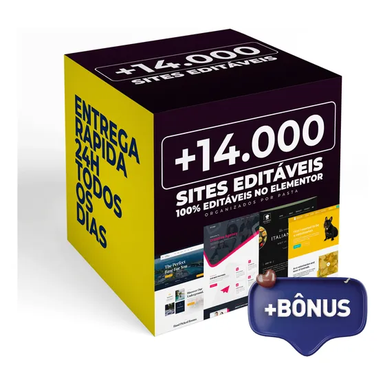 Pack 14 Mil Templates Sites Editavel + Bônus Elementor Pro