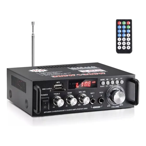 Mini Planta Amplificada 300w+300w Con Bluetooth Nuevo