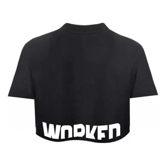 Remera Crop Top Gym Worked Uro Unicas Algodon!!!!!