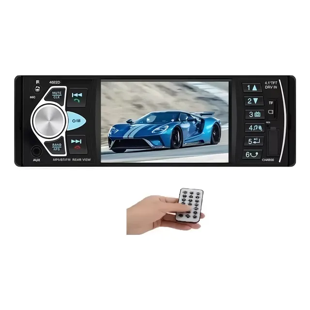 Radio 1 Din Mp5 Pantalla 4.1 Bluetooth Usb Mirrorlink + Cam