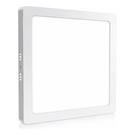 Kit 10 Plafon Led Alumínio 24w Quadrado Sobrepor 28x28 127/220v Branco