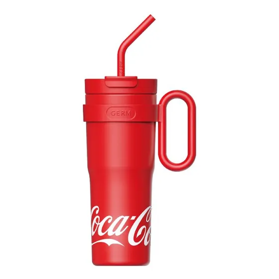 Cocacola Termo Clásico Oficial De 1100ml, Acero Inoxidable 316 Grado Alimenticio, Mantiene Frío O Caliente, Hermético Y Portátil Con Asa, Pajita, Boca Ancha Y Base Antideslizante Rojo