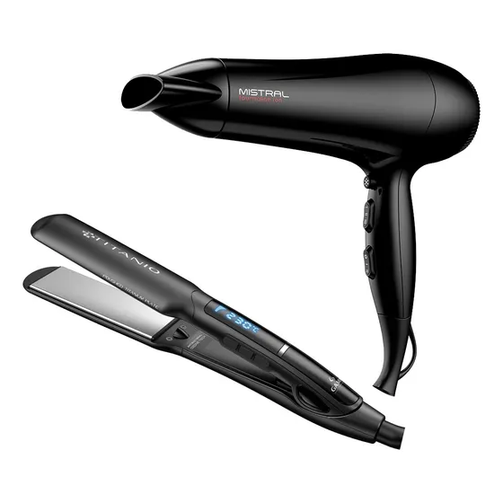 Combo Pack Planchita W-wide Dig + Secador Mistral Gama Eh