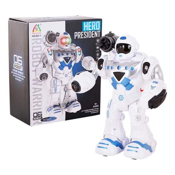 Robot Con Luz Y Sonido Movimiento 24 Cm Juguete