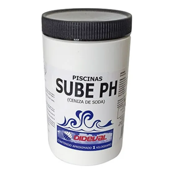 Sube Ph Para Piscina 1 Kg Ceniza De Soda Dideval