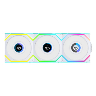 Kit 3 Fan Gamer Unifansl Wireless Lcd120 Argb Lian Li Branco Kit 3 Fan Gamer Unifansl Wireless Lcd120 Argb Lian Li Branco