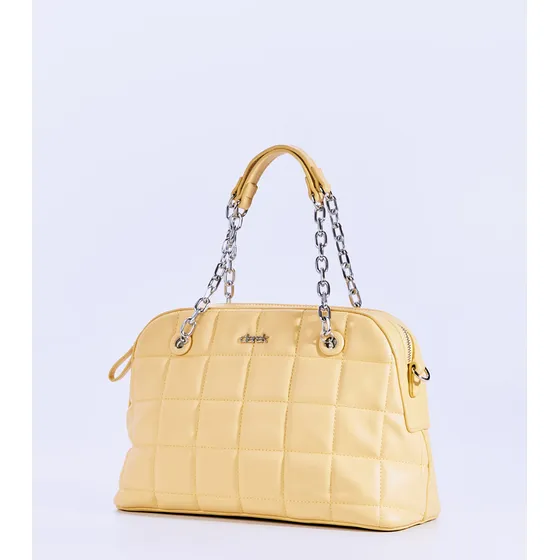 Bolso Para Mujer Tipo Baúl Derek Color Amarillo