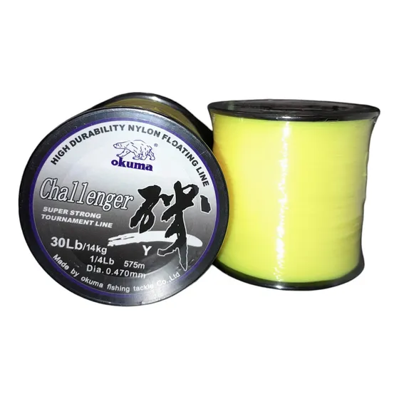 Tanza Okuma 0.470 Bobina 575 Mts Flotante Color Amarillo
