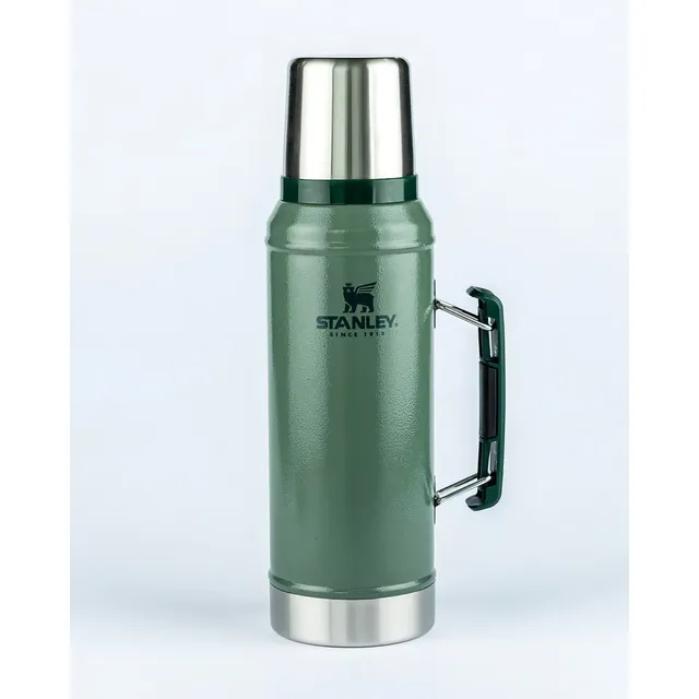 Botella Termo Stanley Classic, 950 Ml, Color Verde Martillado Hammertone Green