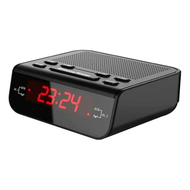 Rádio Relógio Am/fm Com Alarme Sonoro Digital