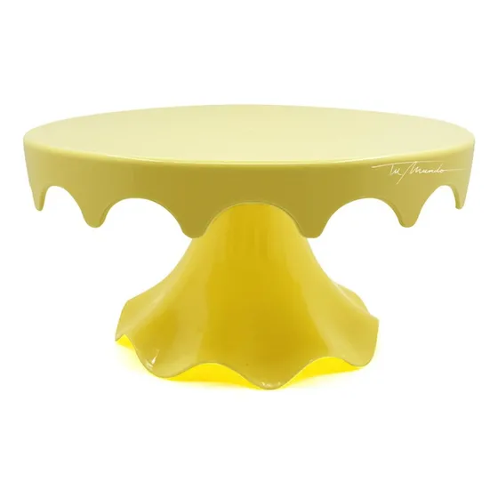 Pie De Torta Porta Bocaditos Plastico 23x12,5 Cm Decoración 
