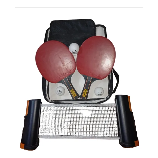 Raquetas Ping Pong Profesional Loki Incluye Malla Y Pelotas