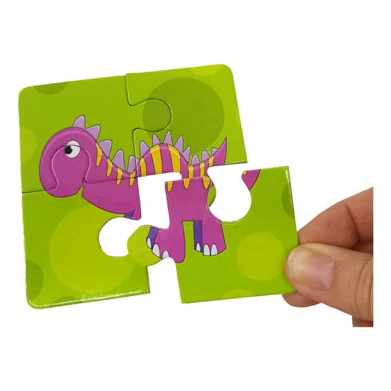 Souvenir Infantil Puzzle 4 Piezas Cartón Pack 25 Dinosaurios