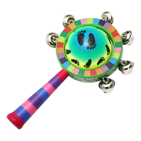Instrumento Maraca Musical Pandereta De Madera Con Diseño Instrumento Maraca Musical Pandereta De Madera Con Diseño