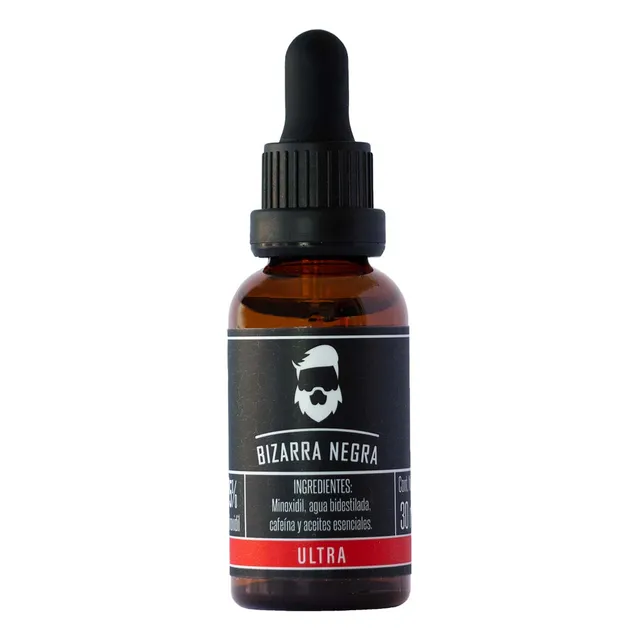 Minoxidil 15% Bizarra Negra Adicionado Con Aceites Y Cafeína