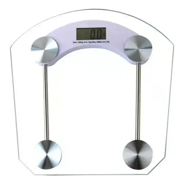 Balanza Digital Báscula De Peso Corporal Max 180 Kg Personal Color Transparente